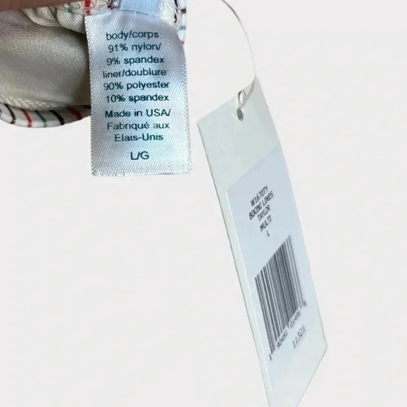 Eberjey Women's Large Bikini Lines Taylor Bikini Top Multi Color Swimwear Beach - Picture 10 of 10